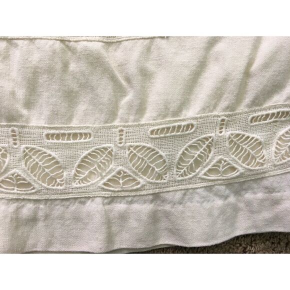 Beautiful French Linen Anthropologie Skirt, Moulinette   Soeurs , France, size 2 - Picture 2 of 10